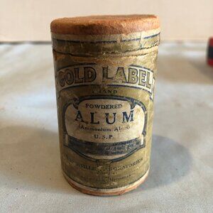 VINTAGE Gold Label Powdered Alum #F17